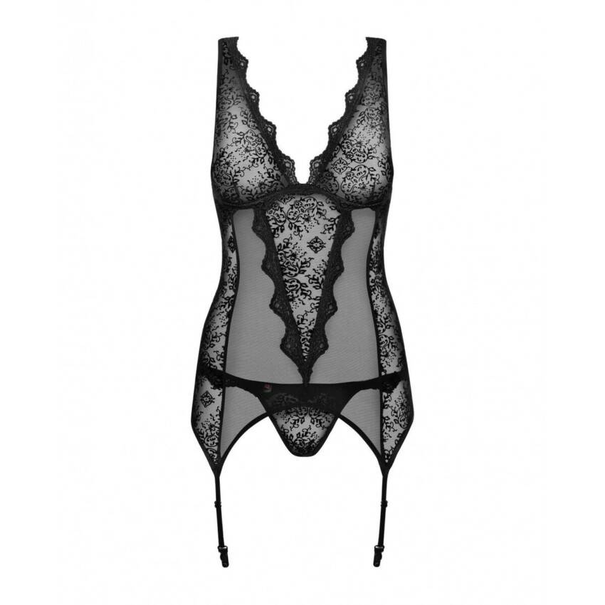 Corsé Obsessive Emperita Negro L/XL - Imagen 6
