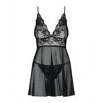 Picardías y Braga Idillia Obsessive Idillia babydoll Negro XXL/XXXL - Imagen 4