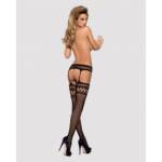 Medias con Liguero Obsessive S214 S/M/L Negro - Imagen 3