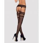 Medias con Liguero Obsessive S214 S/M/L Negro - Imagen 4