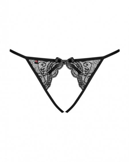 Braguita Obsessive Miamor crotchless panties L/XL Negro Encaje