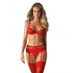 Conjunto de Lencería con Encaje Obsessive Heartina Rojo L/XL