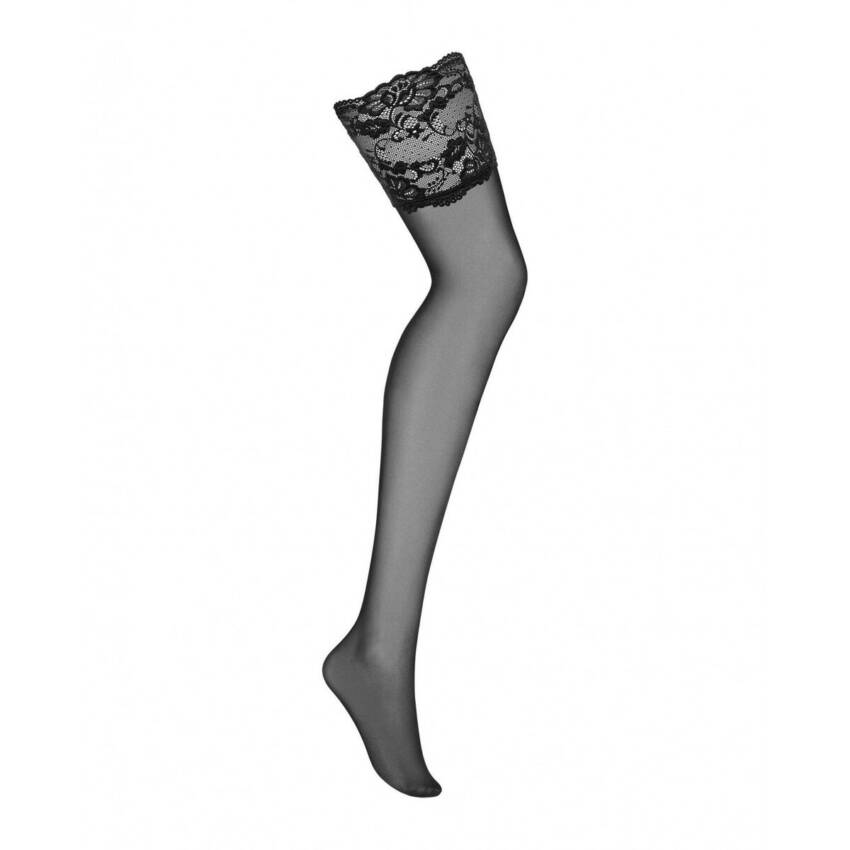 Medias con Liguero Obsessive 810-STO-1 Negro S/M - Imagen 4