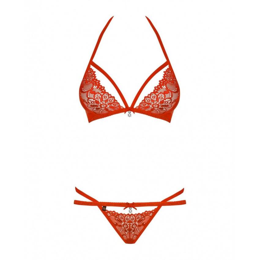 Conjunto de Lencería Obsessive 838-SET-3 Rojo S/M - Imagen 4