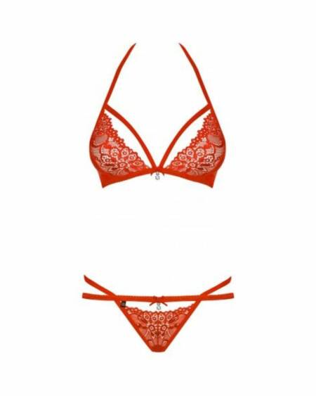 Conjunto de Lencería Obsessive 838-SET-3 Rojo L/XL