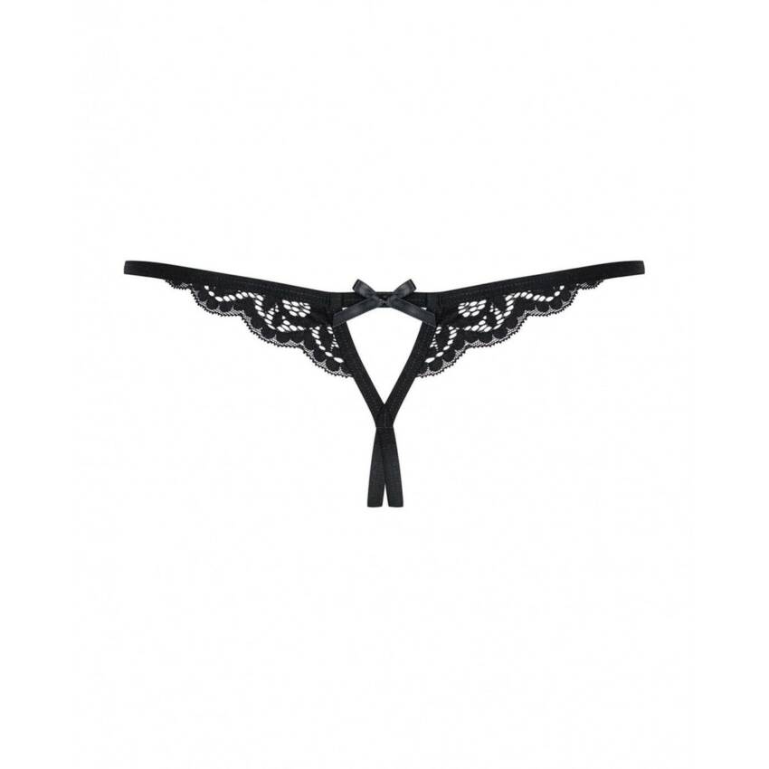Tanga de Encaje Negro Obsessive 831-THC-1 L/XL - Imagen 5