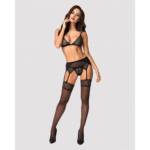 Medias con Liguero Obsessive Shibu Negro S/M - Imagen 3