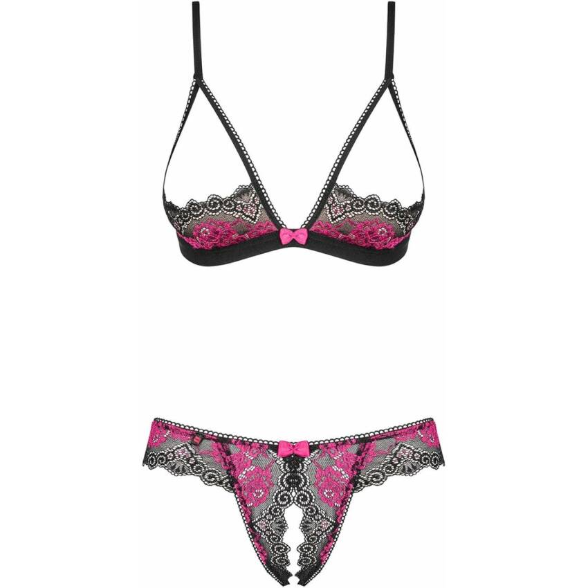 Conjunto de Lencería Obsessive Tulia Negro S/M - Imagen 4