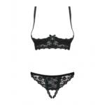 Conjunto de Lencería con Encaje Obsessive Letica Negro L/XL - Imagen 4