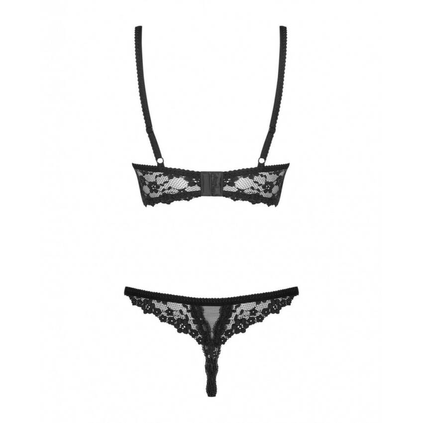 Conjunto de Lencería con Encaje Obsessive Letica Negro L/XL - Imagen 5
