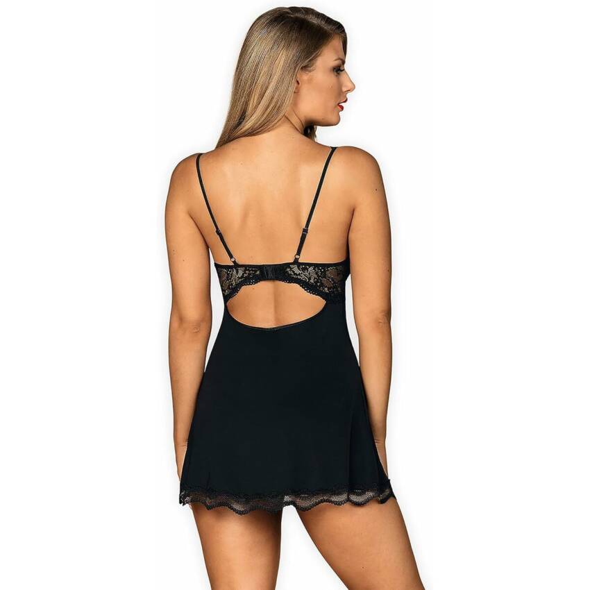 Picardías Obsessive Luvae Negro S/M - Imagen 4