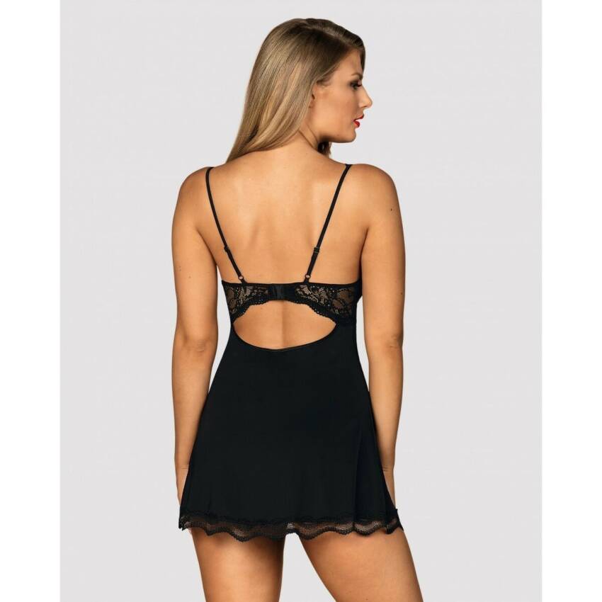 Picardías Obsessive Luvae Negro XXL/XXXL - Imagen 3