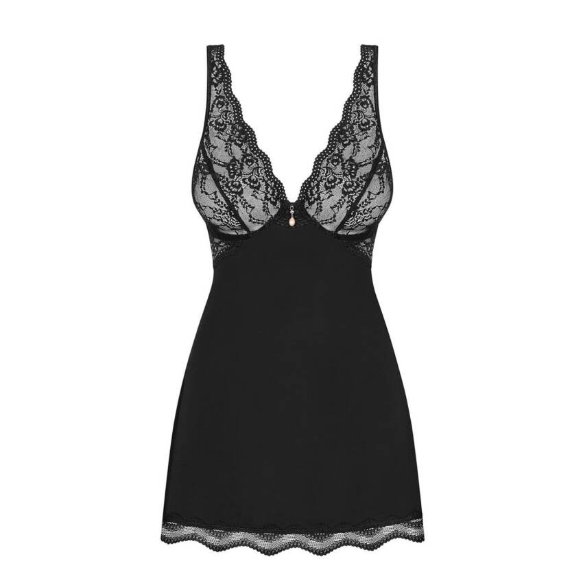 Picardías Obsessive Luvae Negro XXL/XXXL - Imagen 4