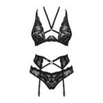 Conjunto de Lencería Obsessive Alessya Negro XS/S - Imagen 3
