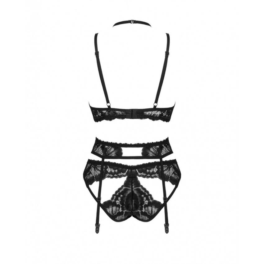 Conjunto de Lencería Obsessive Alessya Negro XS/S - Imagen 4