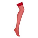 Medias con Liguero Obsessive OB1472 Rojo S/M - Imagen 2